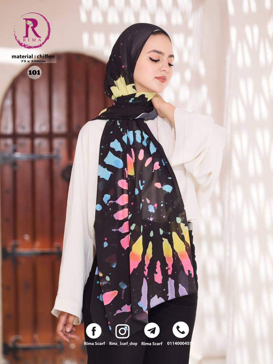 Chiffon Degrade Scarf