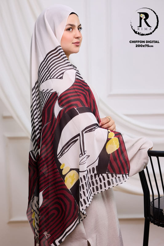 Digital Chiffon Scarf 2 Meters