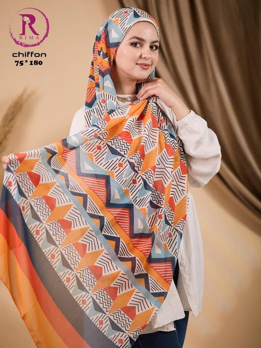 Digital Chiffon Scarf 2 Meters