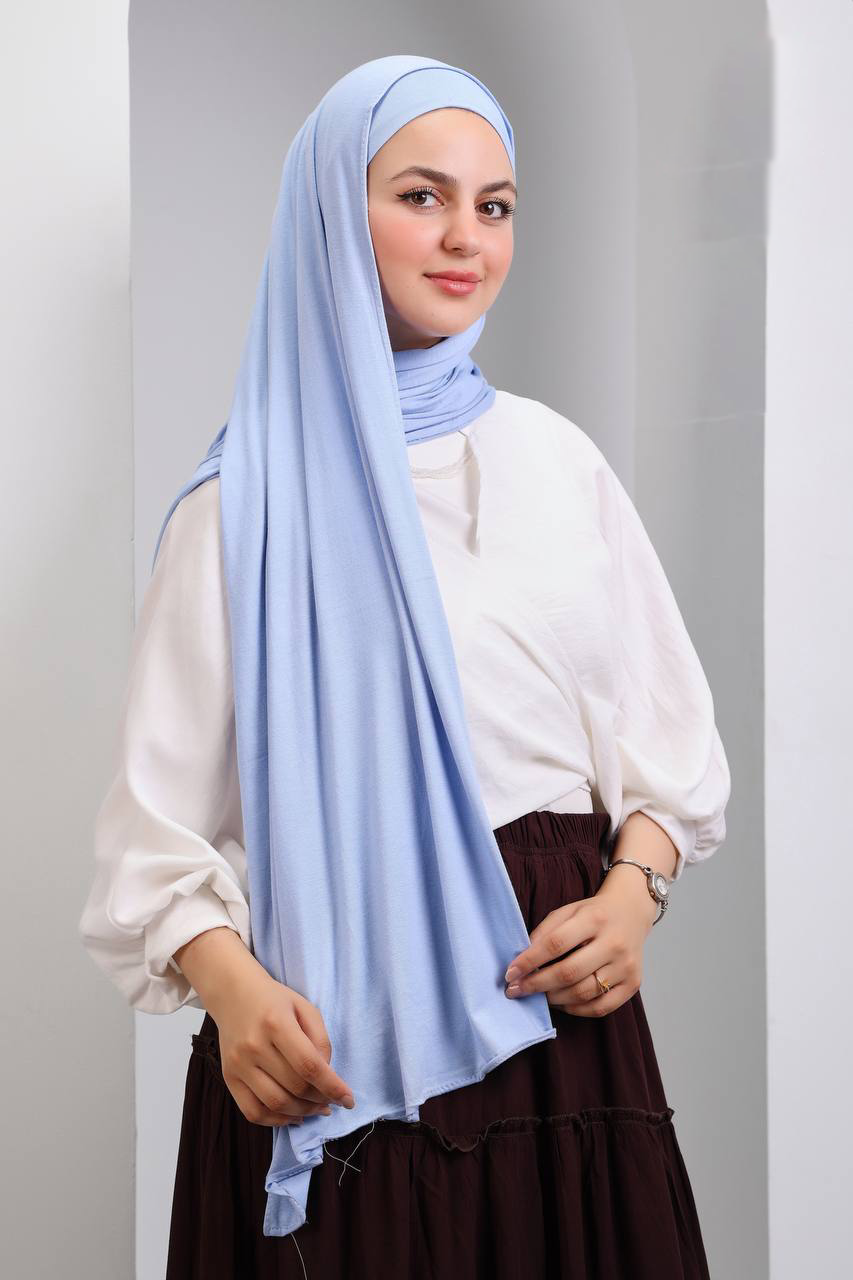 Gel Scarf With Bandana -(Baby Blue)