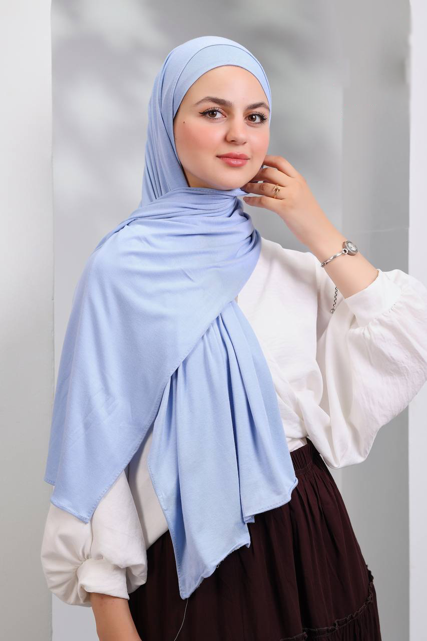 Gel Scarf With Bandana -(Baby Blue)