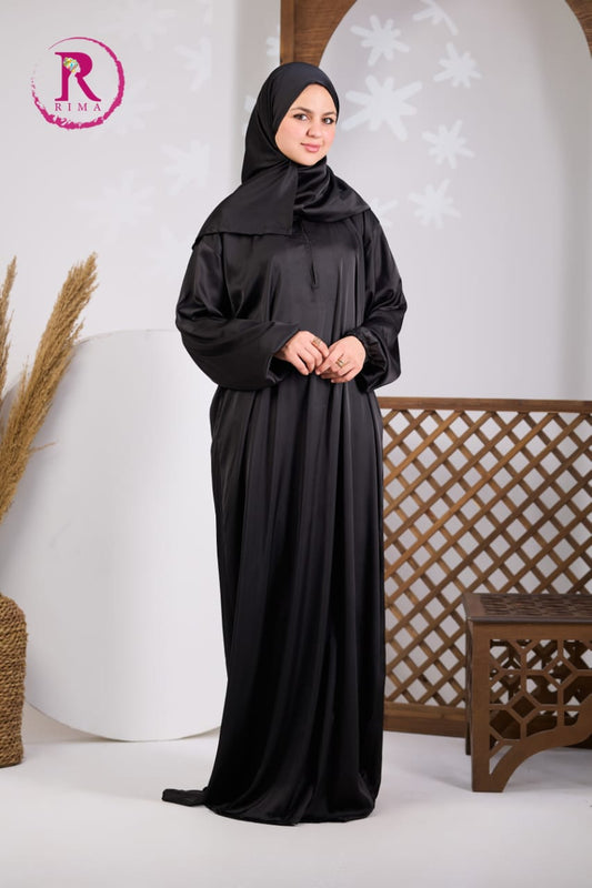 Plain Satin Isdal - Black