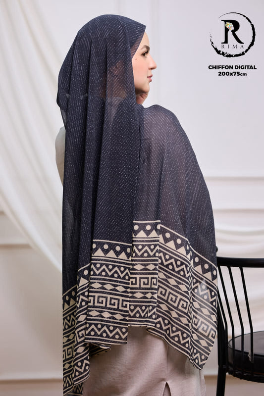 Digital Chiffon Scarf 2 Meters