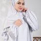 Plain Satin Isdal - Silver Grey