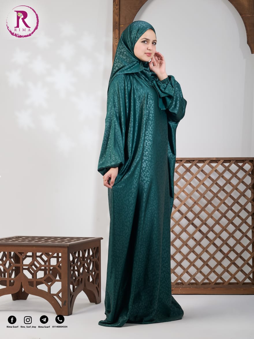 Plain Satin Isdal - Green