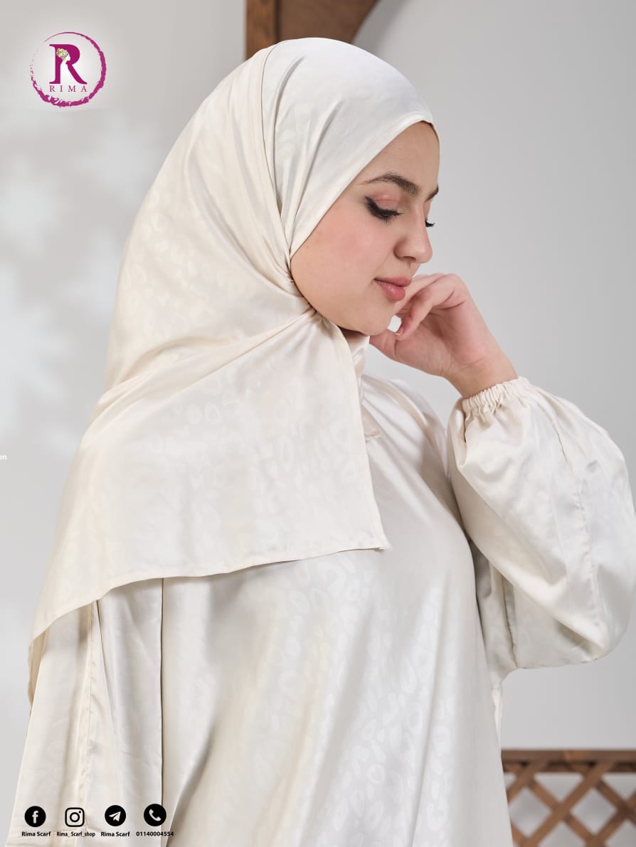 Plain Satin Isdal - Of White