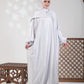 Plain Satin Isdal - Silver Grey