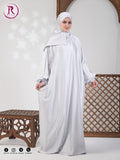 Plain Satin Isdal - Silver Grey