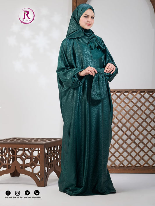 Plain Satin Isdal - Green