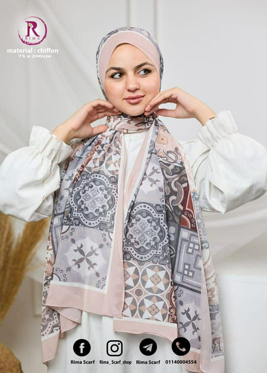 Digital Printed Chiffon Scarf