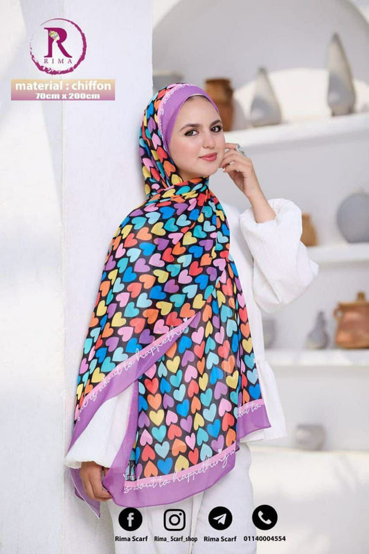 Digital Printed Chiffon Scarf