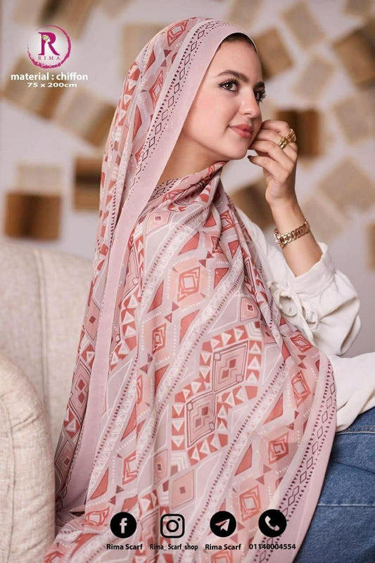 Digital Printed Chiffon Scarf