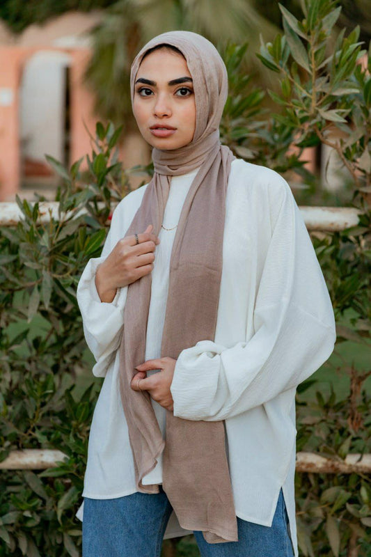 Modal Cotton Scarf - Mocha