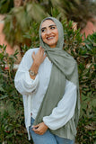 Modal Cotton Scarf - Light Green