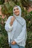 Modal Cotton Scarf - Silver Grey