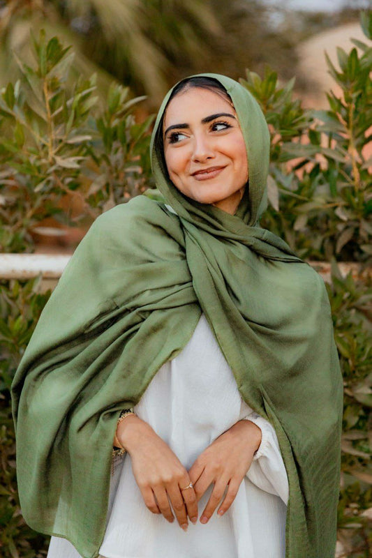 Modal Cotton Scarf - Sage Green