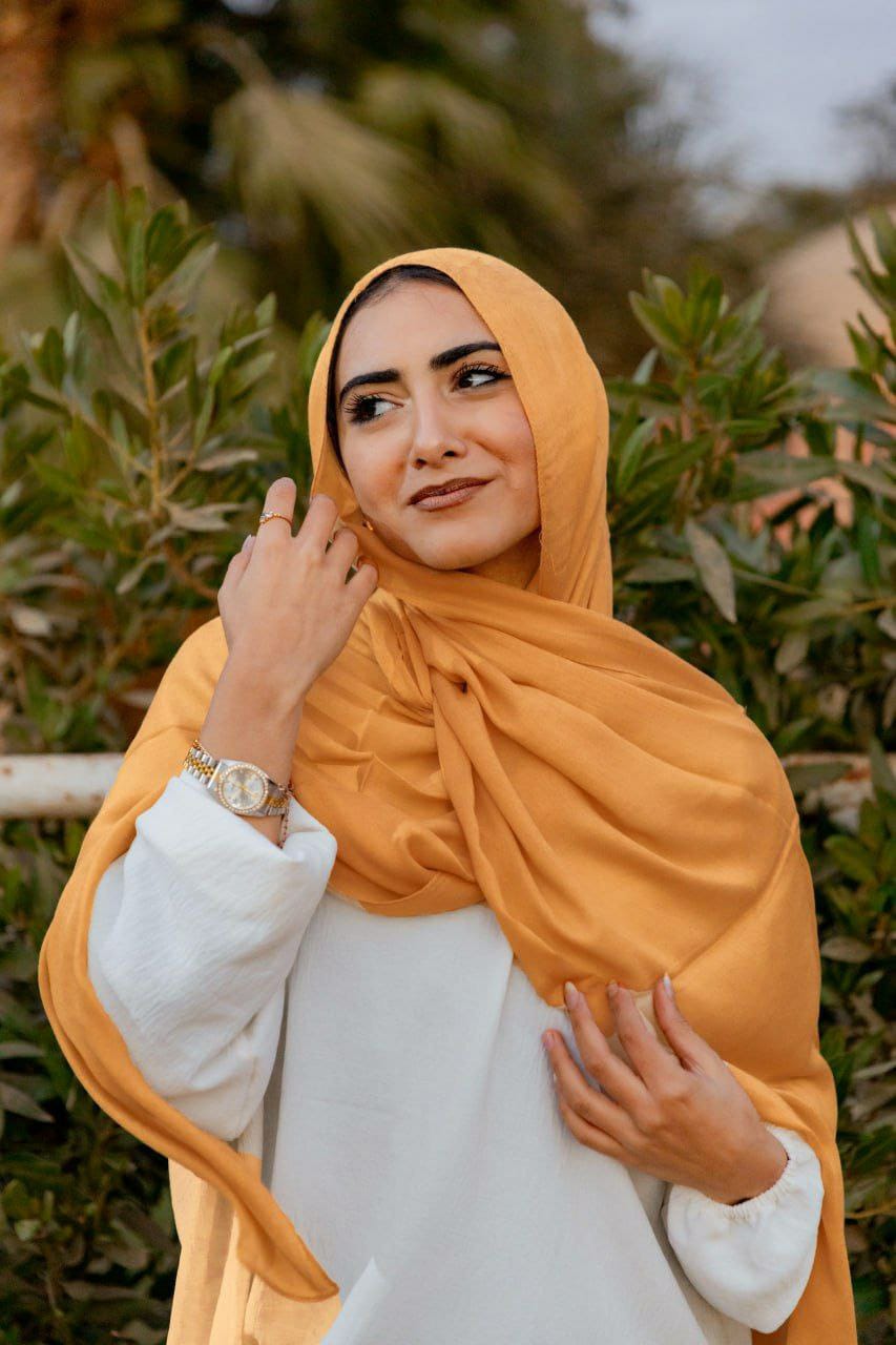 Modal Cotton Scarf - Orange