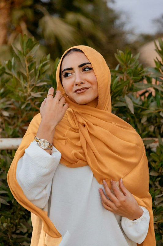 Modal Cotton Scarf - Orange