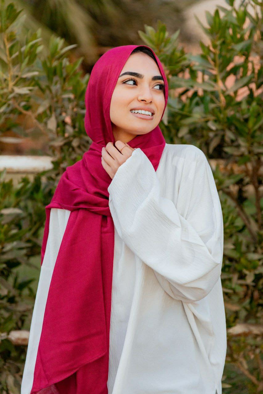 Modal Cotton Scarf - Magenta