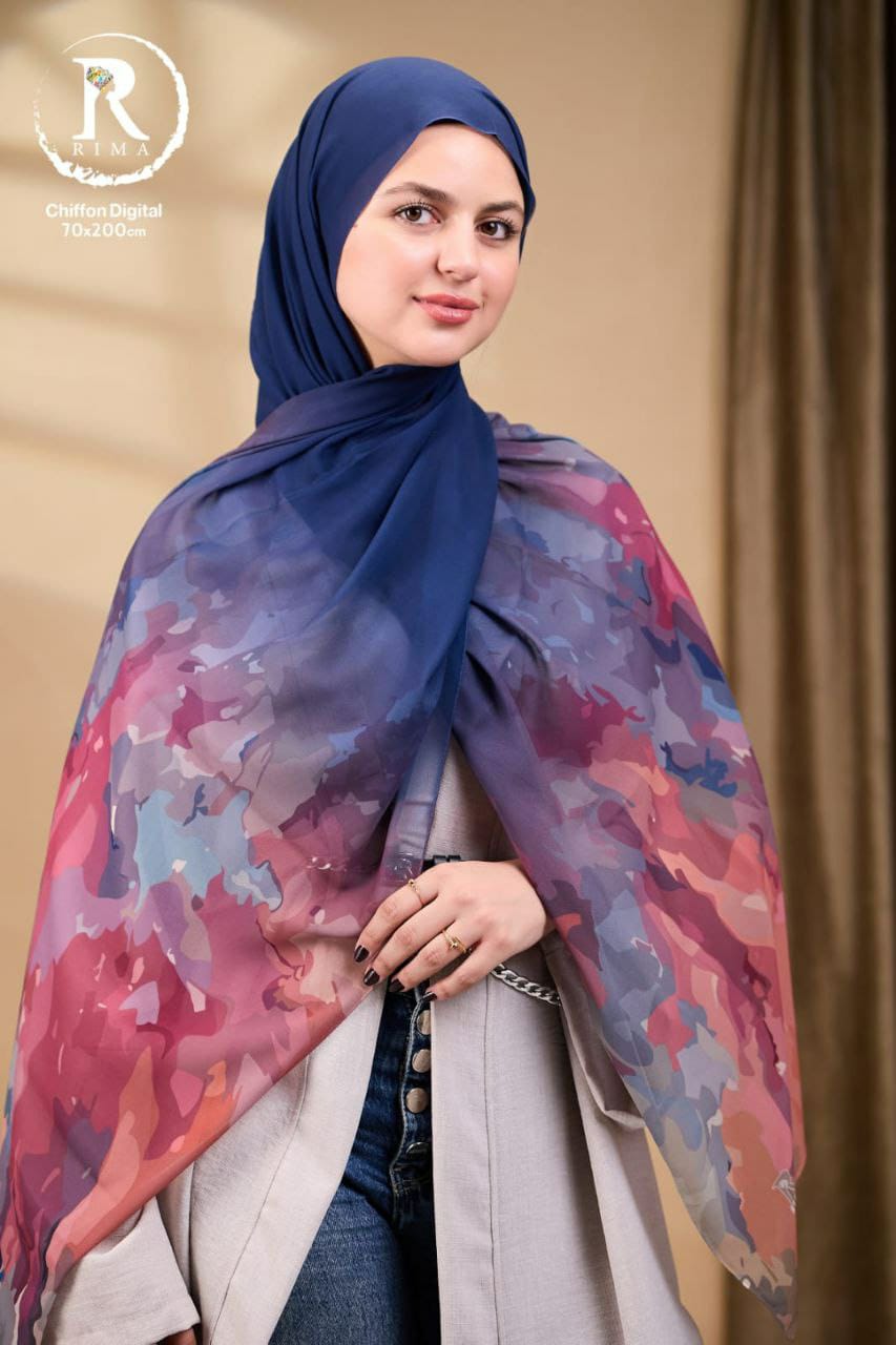 Digital Printed Chiffon Scarf