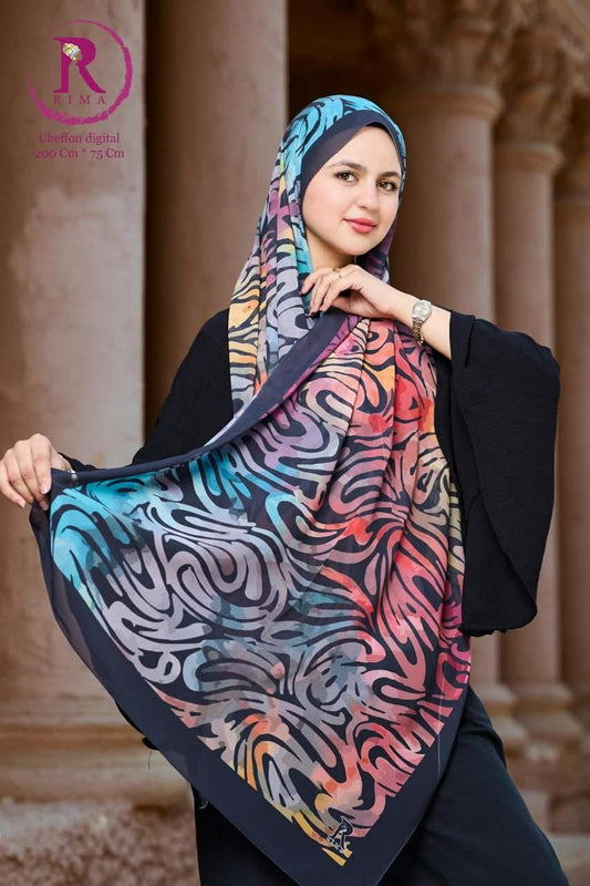Digital Printed Chiffon Scarf
