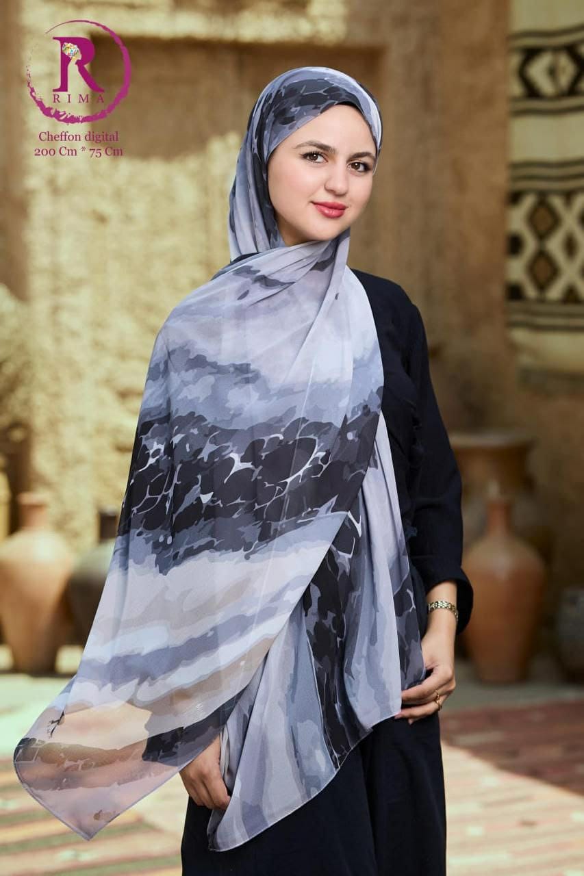 Digital Printed Chiffon Scarf