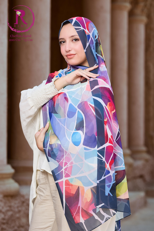 Rectangular Printed Chiffon Scarf