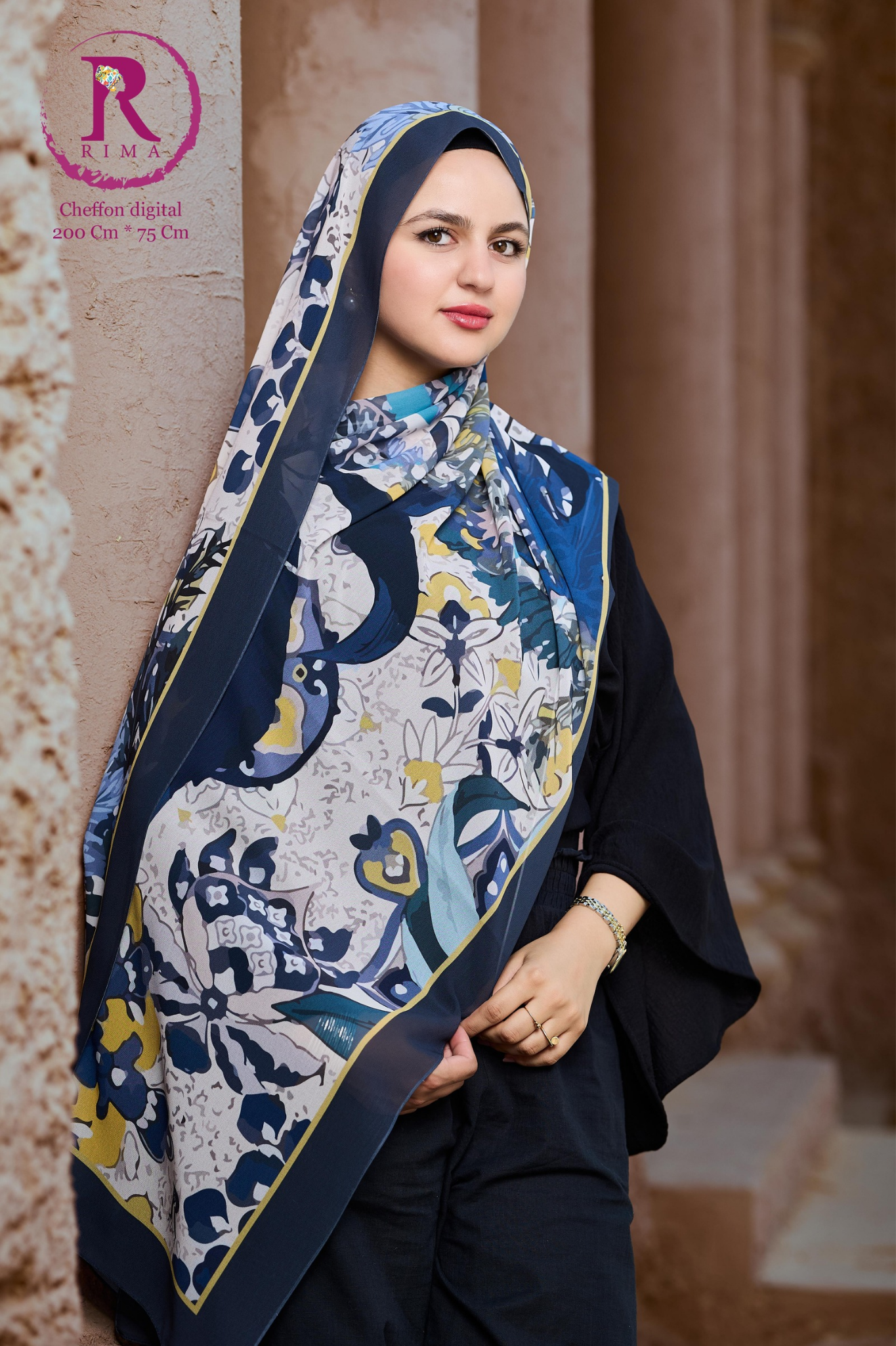 Rectangular Printed Chiffon Scarf