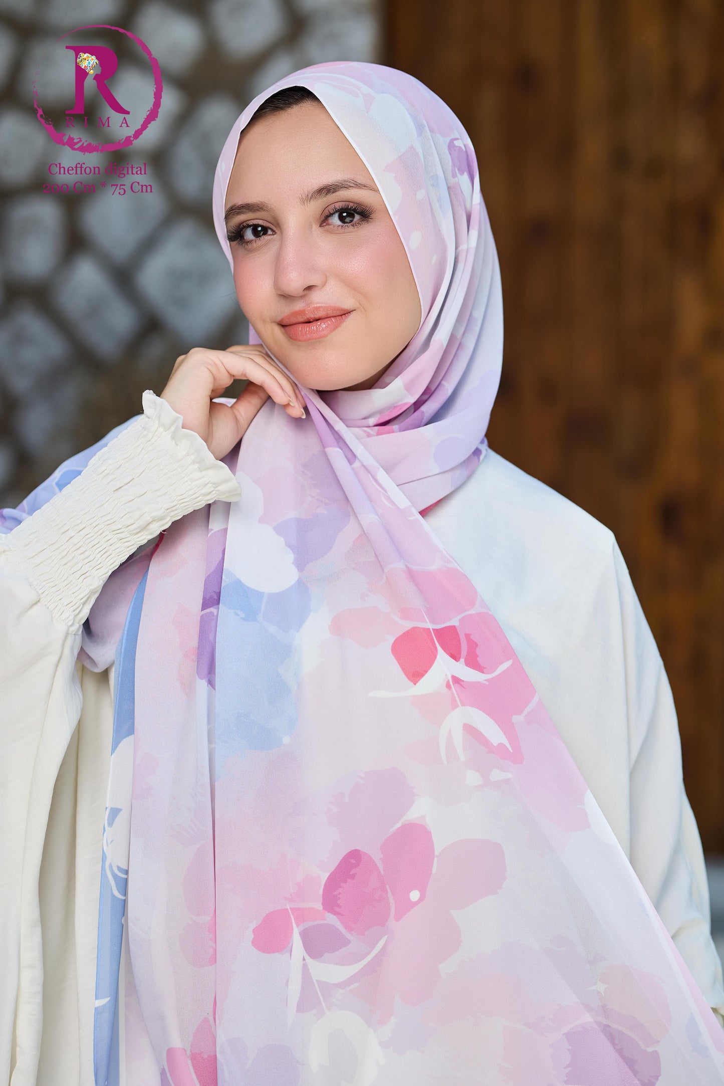 Rectangular Printed Chiffon Scarf