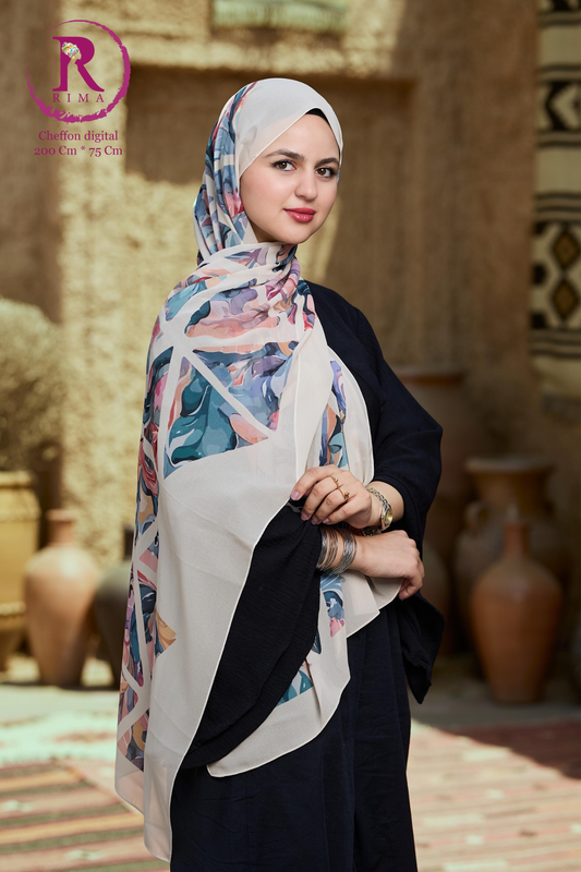 Rectangular Printed Chiffon Scarf