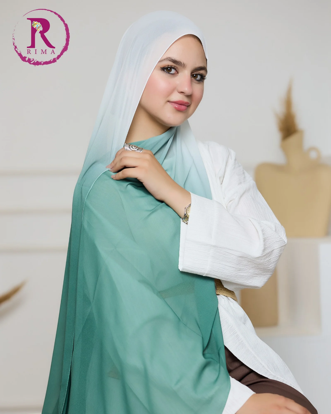 Gradient Chiffon Scarf