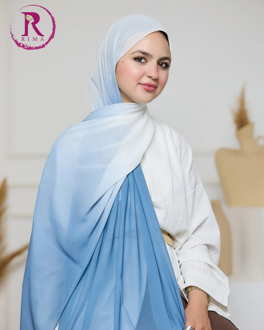 Gradient Chiffon Scarf
