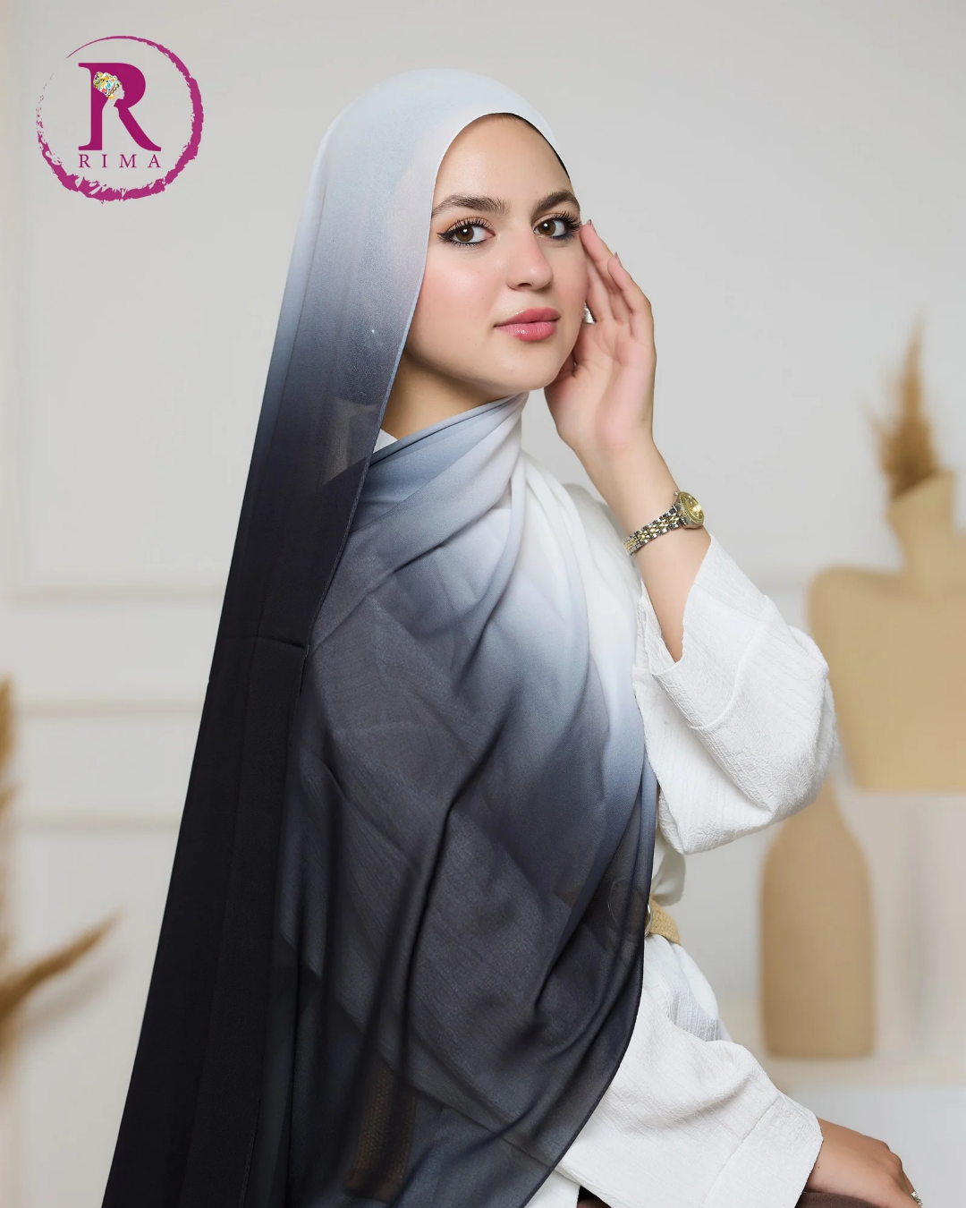 Gradient Chiffon Scarf