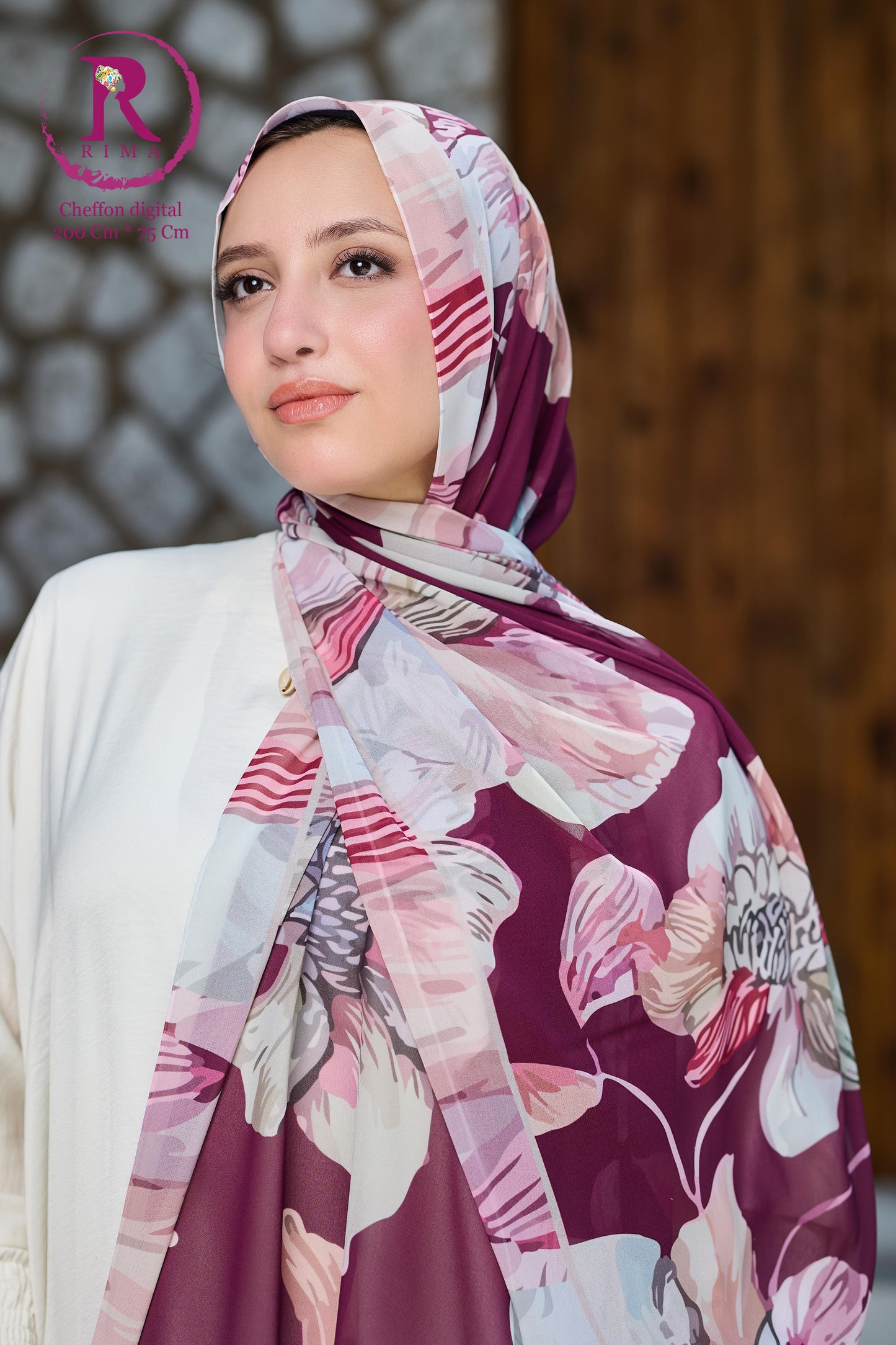 Rectangular Printed Chiffon Scarf