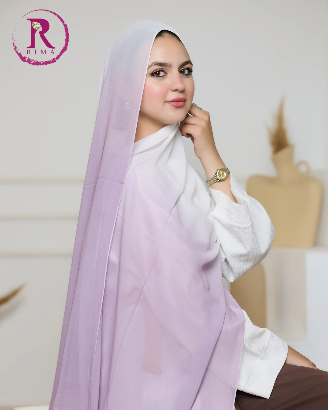 Gradient Chiffon Scarf