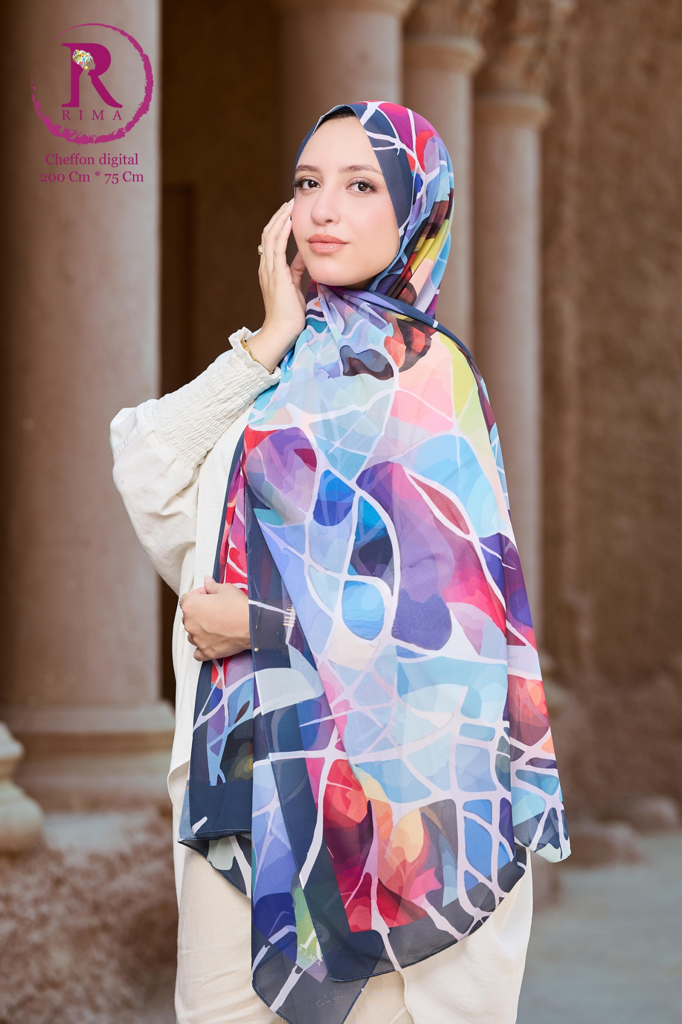 Rectangular Printed Chiffon Scarf