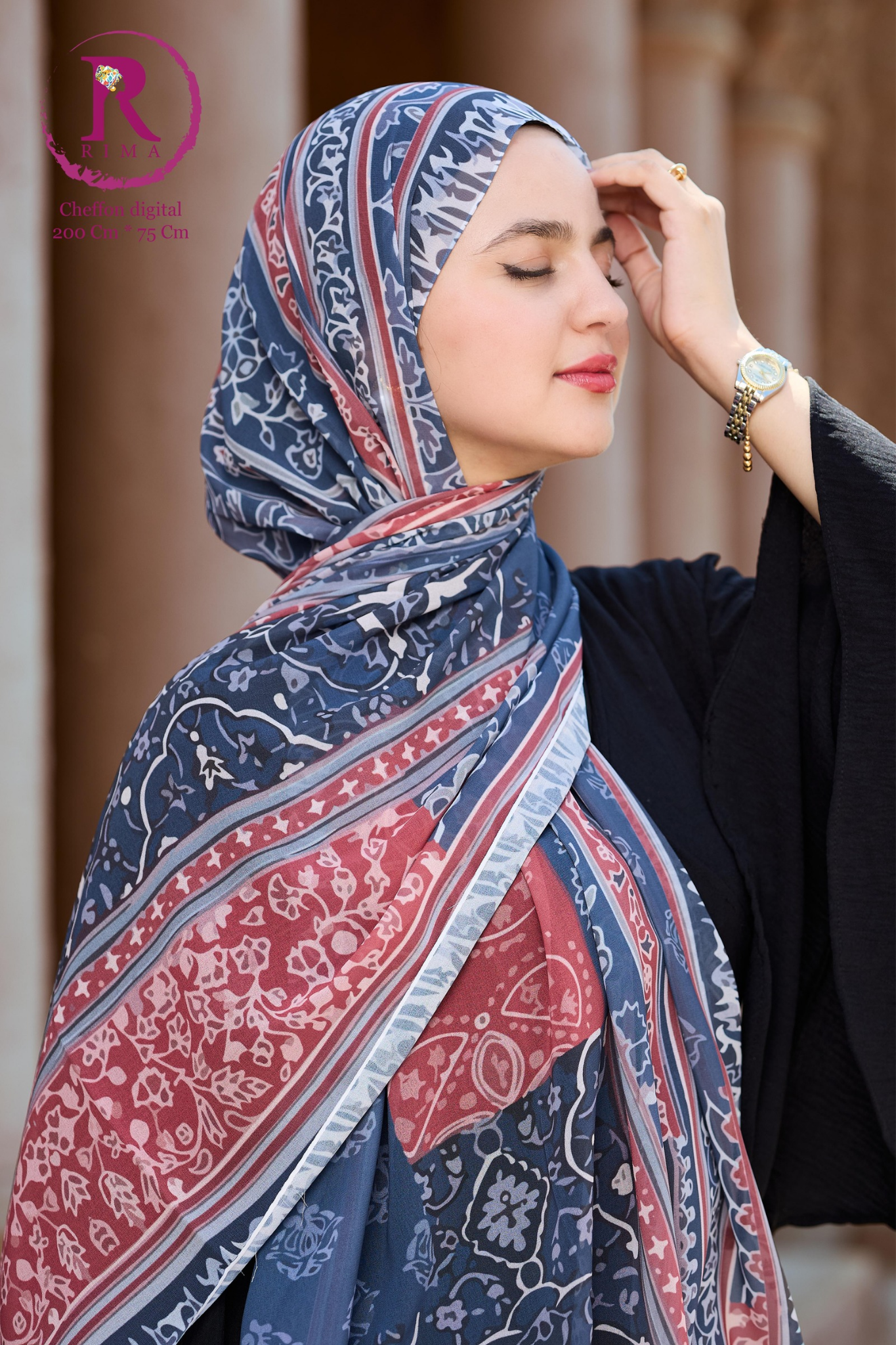 Rectangular Printed Chiffon Scarf