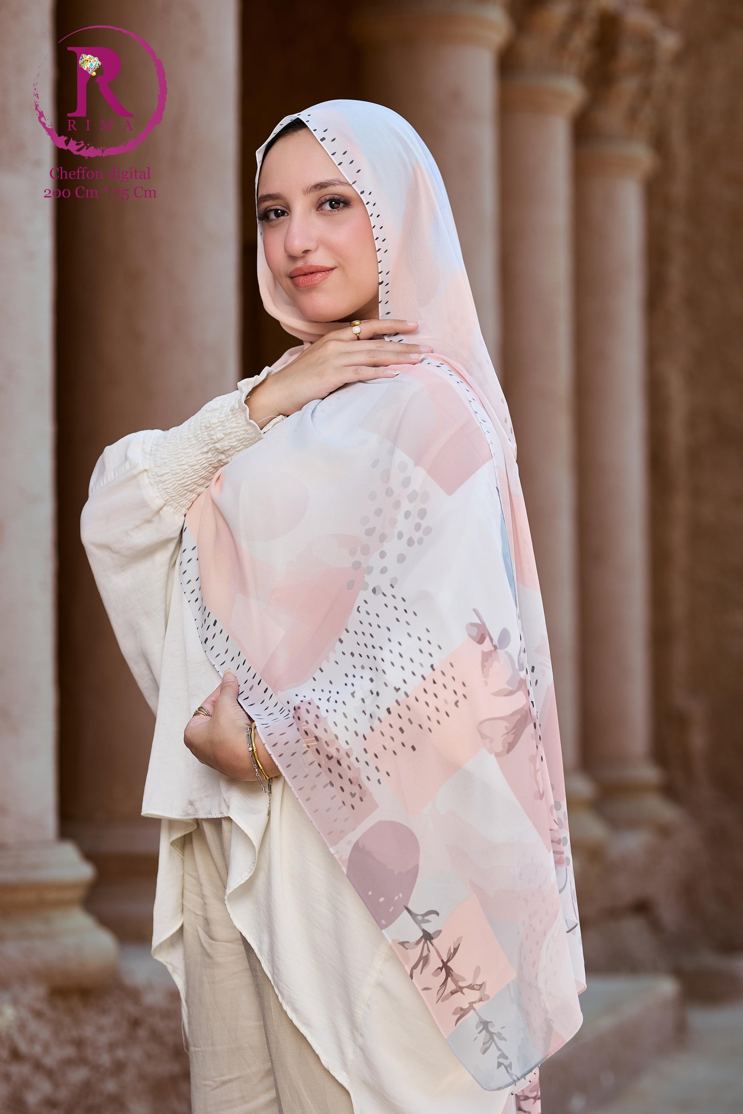 Rectangular Printed Chiffon Scarf