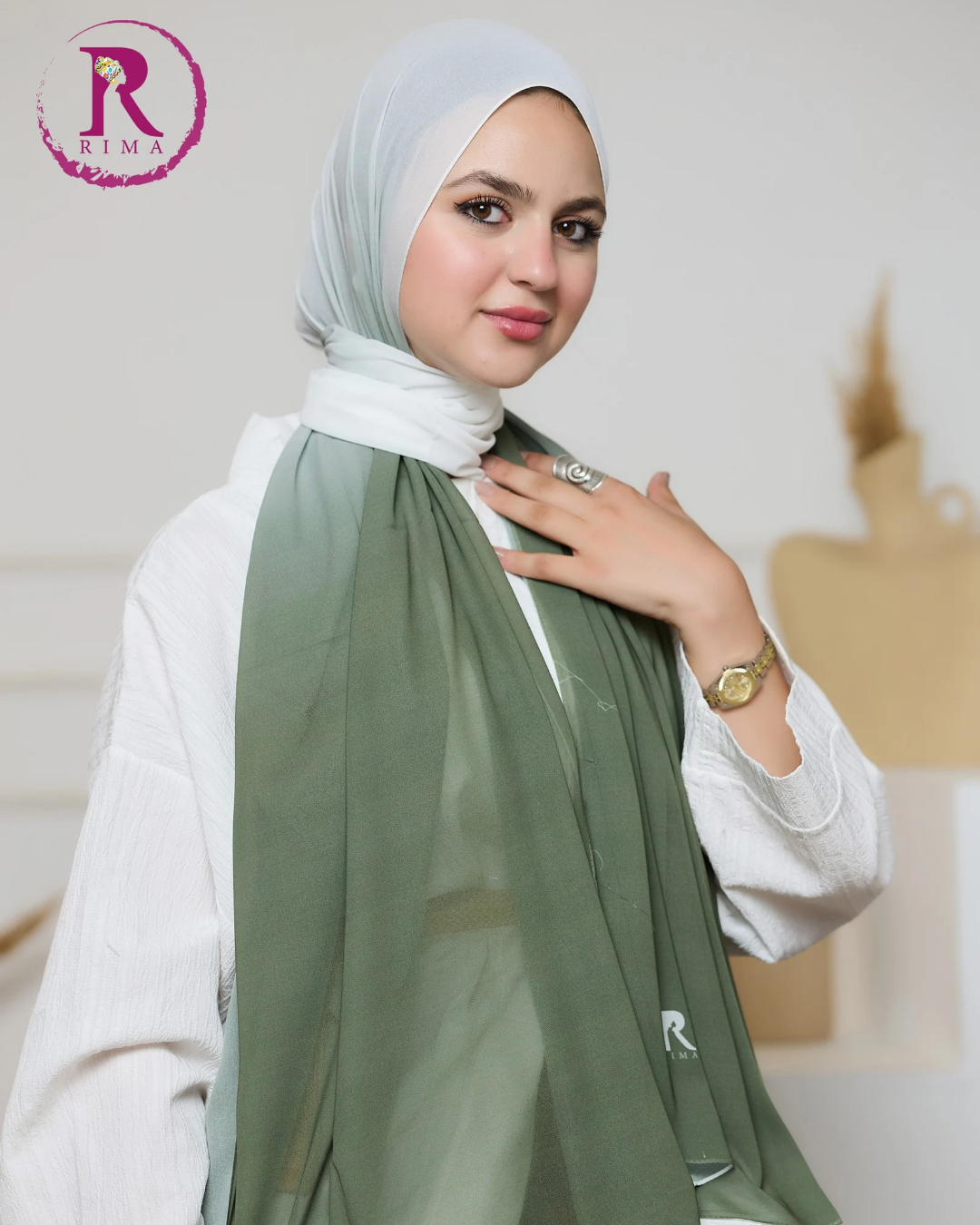 Gradient Chiffon Scarf