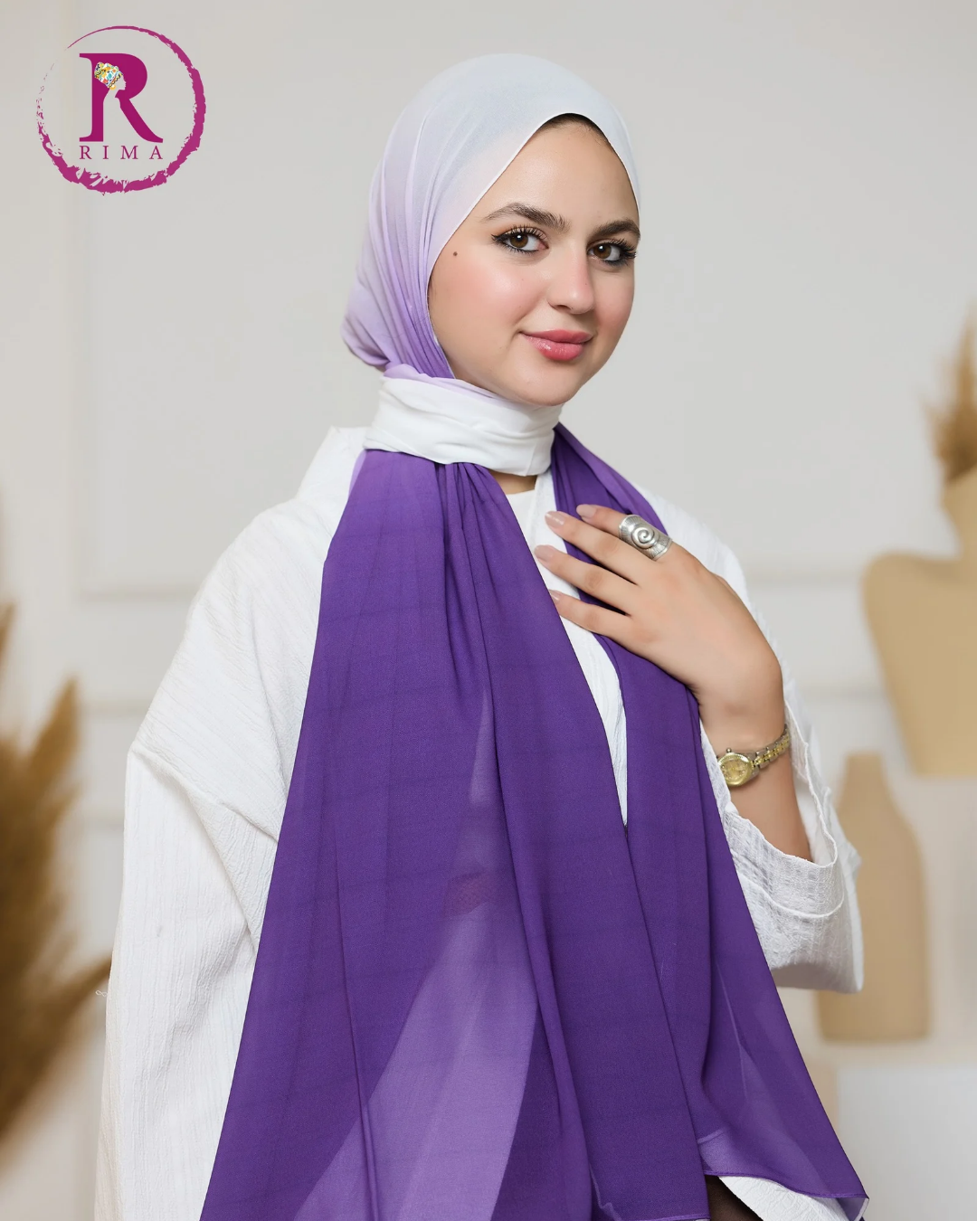 Gradient Chiffon Scarf