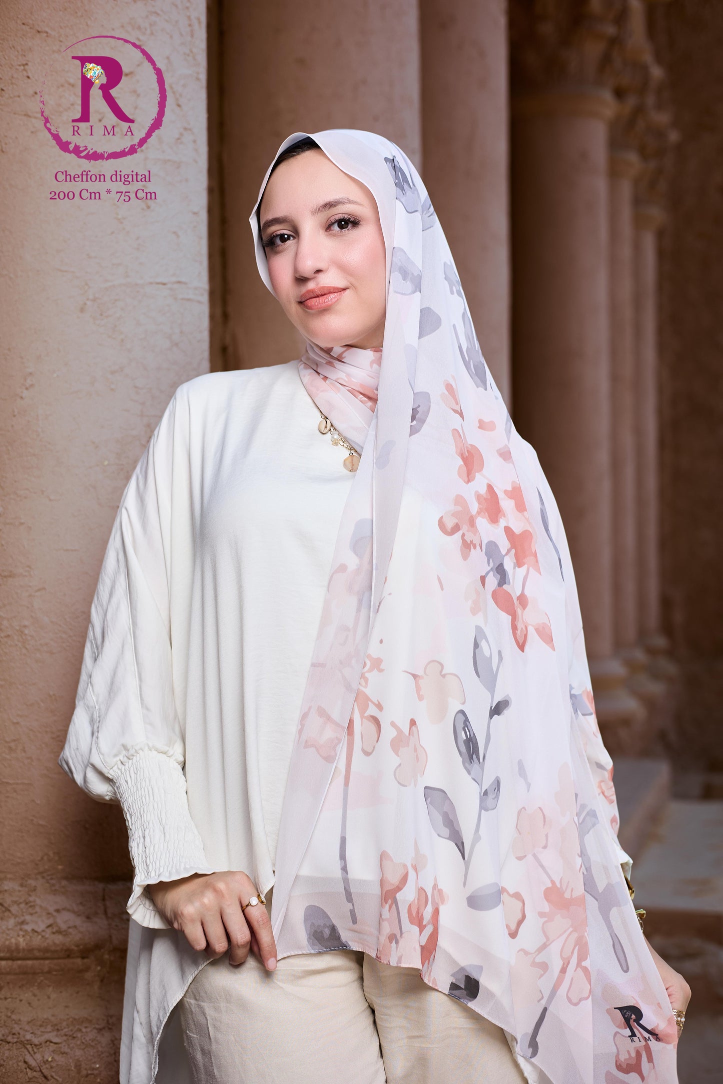 Rectangular Printed Chiffon Scarf