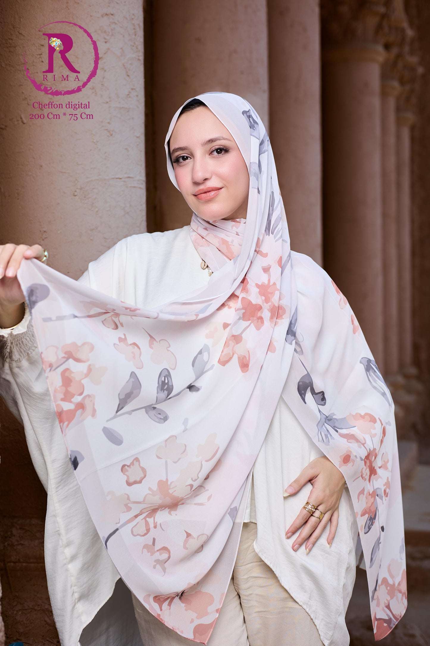 Rectangular Printed Chiffon Scarf