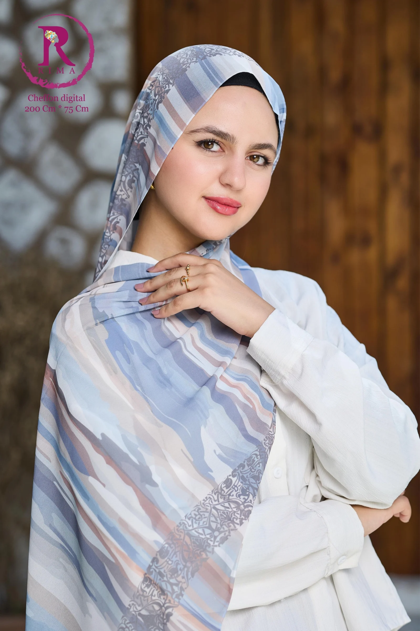 Rectangular Printed Chiffon Scarf