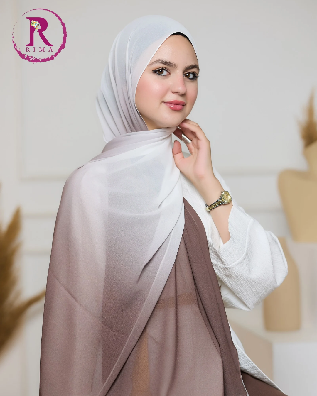 Gradient Chiffon Scarf