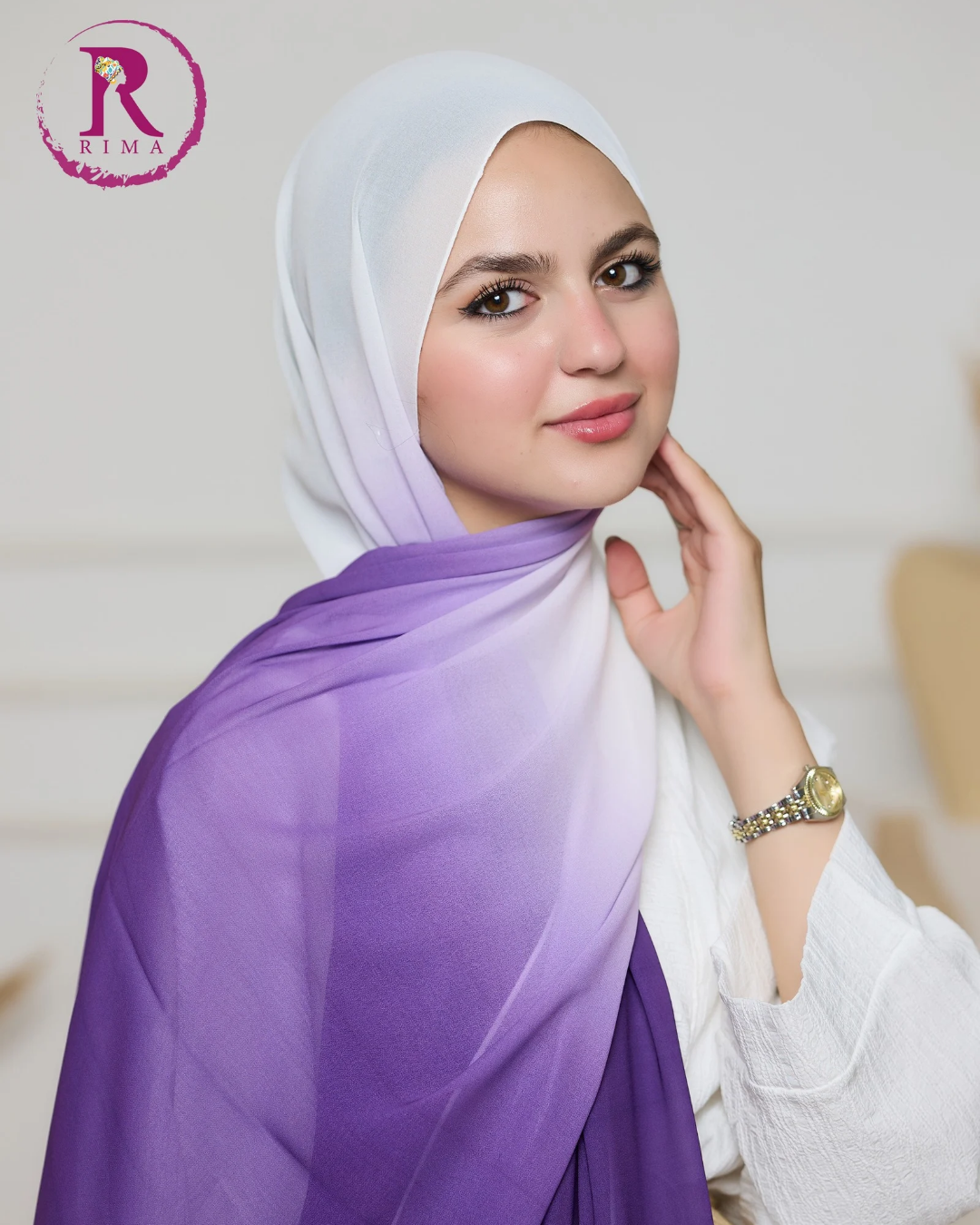Gradient Chiffon Scarf