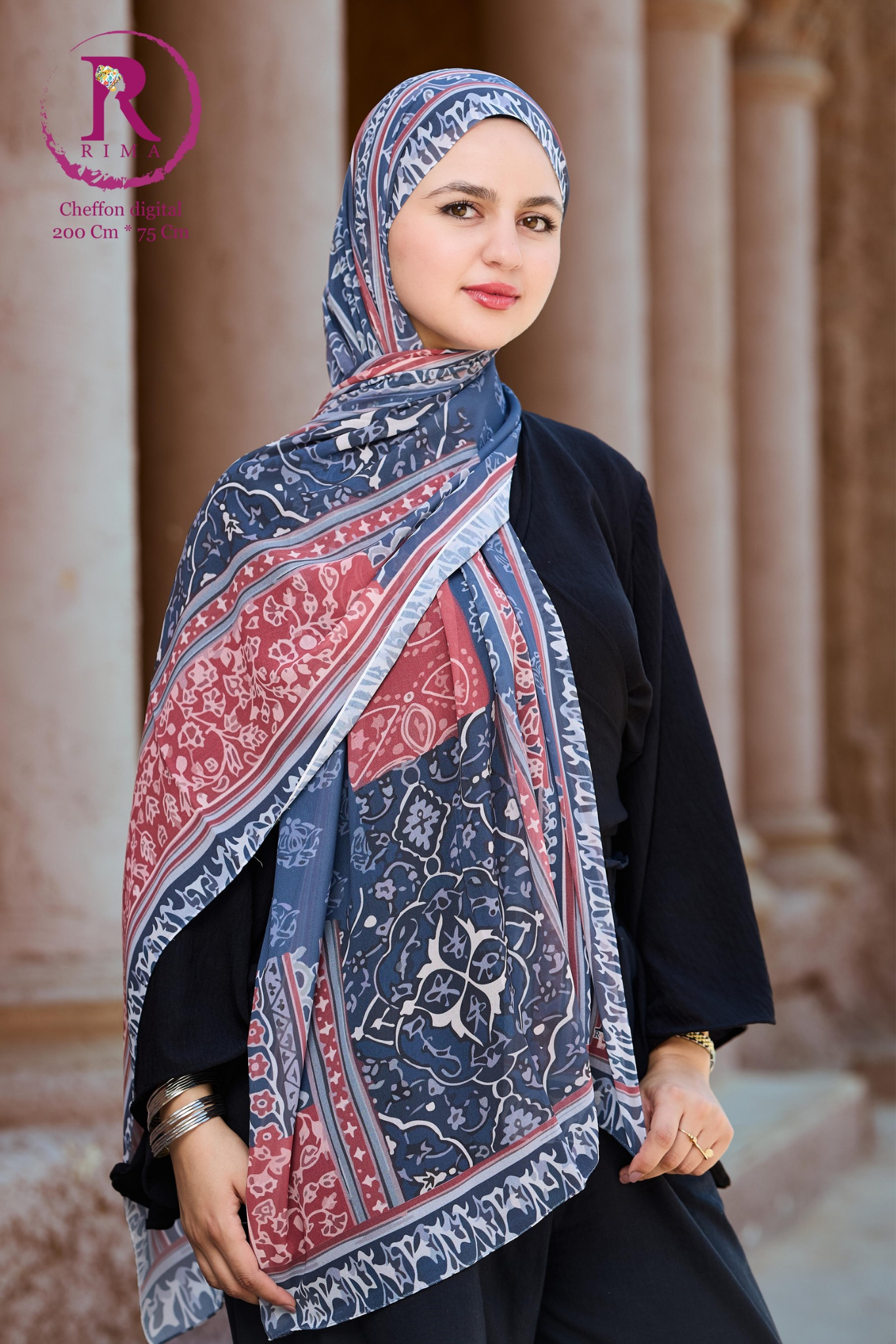 Rectangular Printed Chiffon Scarf