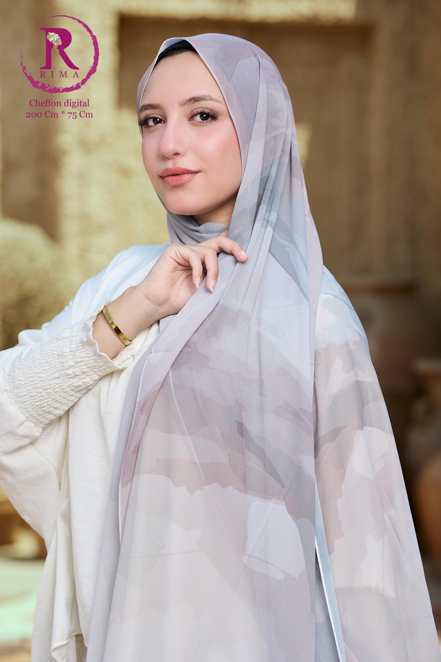 Rectangular Printed Chiffon Scarf