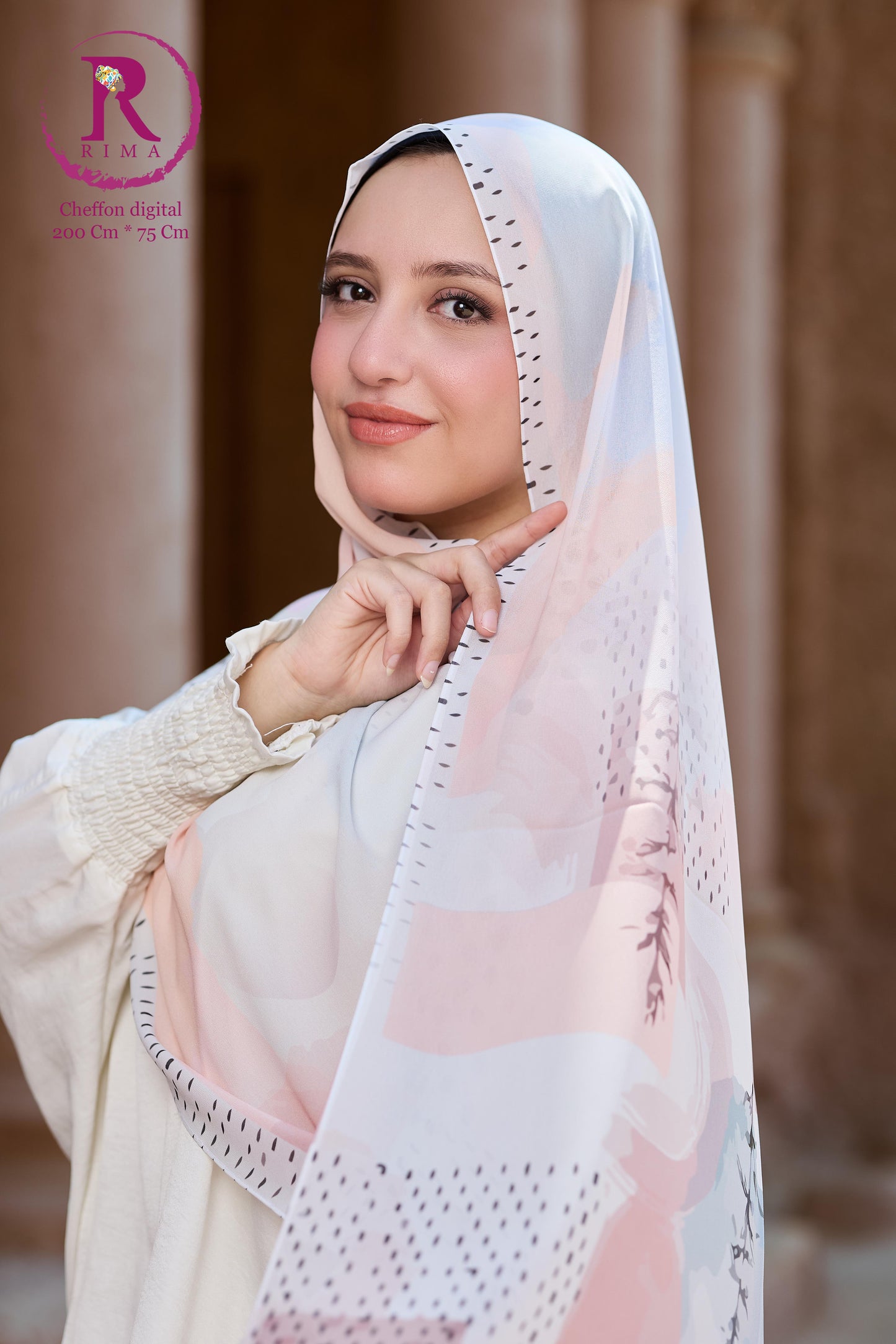 Rectangular Printed Chiffon Scarf