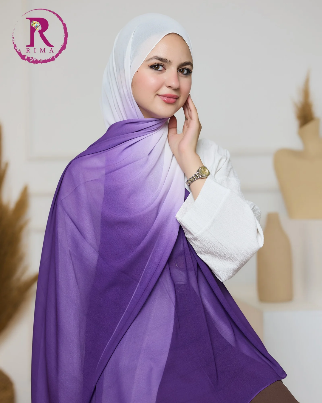 Gradient Chiffon Scarf