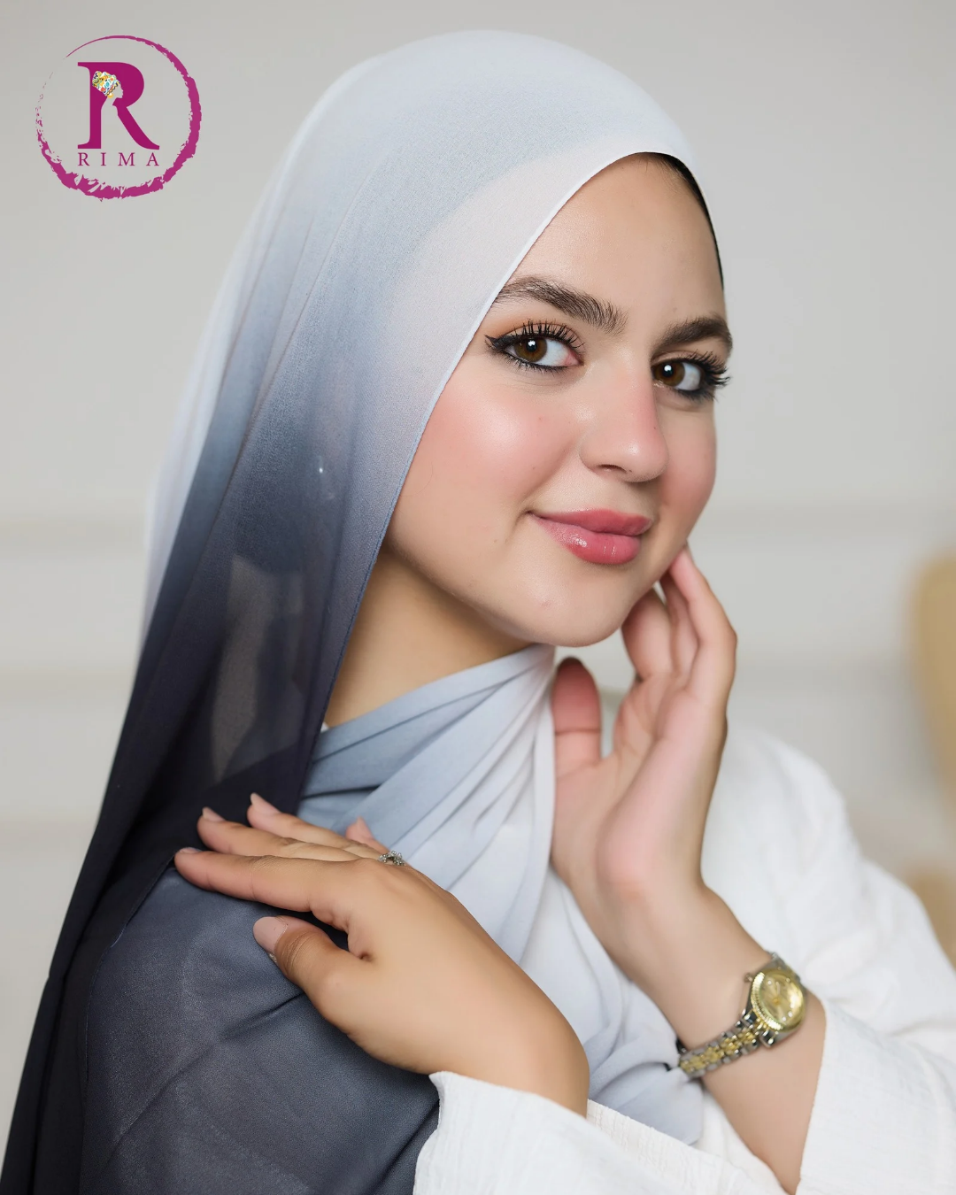 Gradient Chiffon Scarf